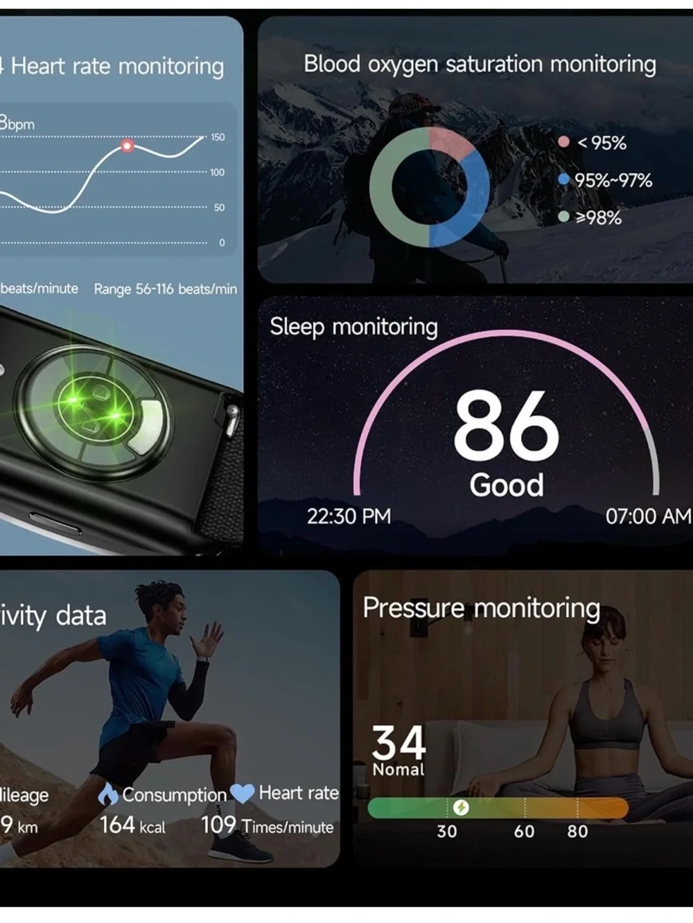 NIB Myshun Sport Fitness Tracker 24 Hr Activity Bracelet